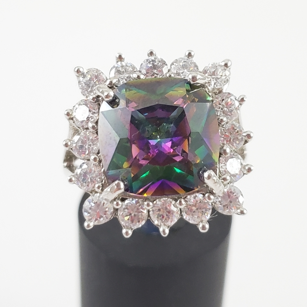 Mystic quartz ring size 8.5 solid silver - Picture 4 of 12